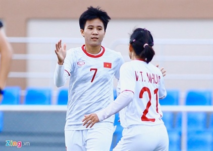 Thắng đậm Indonesia, nữ Việt Nam vào bán kết SEA Games 30